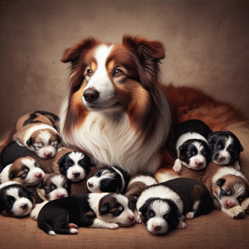 how many puppies can a border collie have